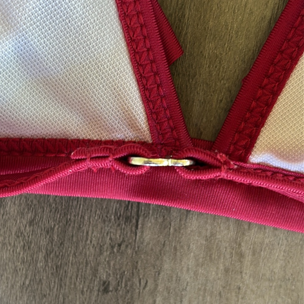Bikini Burgundy Red Ruffle Bikini Set Size Medium - Picture 8 of 12